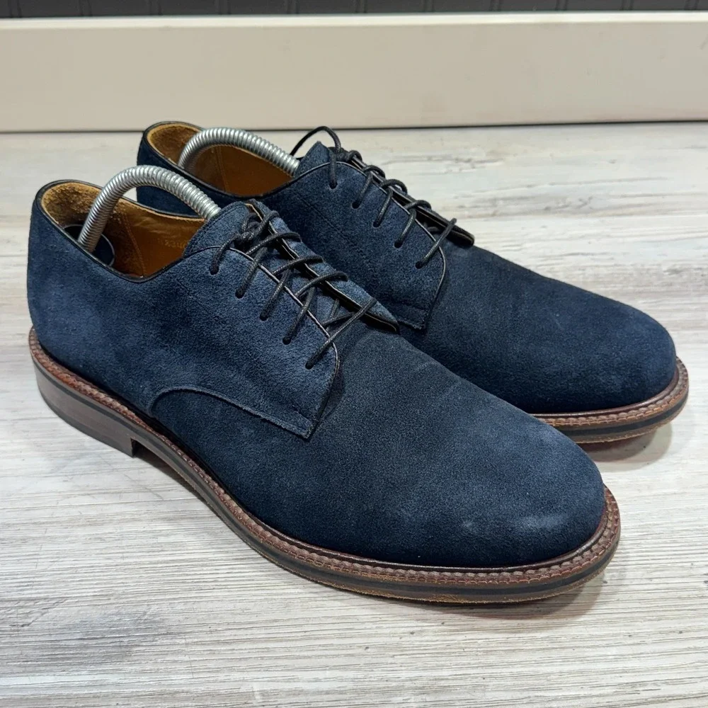 Beckett Simonon Durant Durby Blue Suede Men's Size 11 Dress Shoes